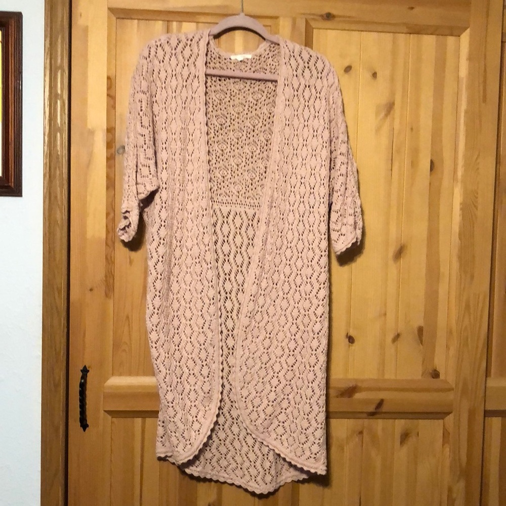 Maurices duster soft blush color XS but fits like a Med like new worn once
